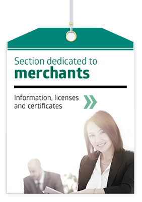 Section dedicated to merchants