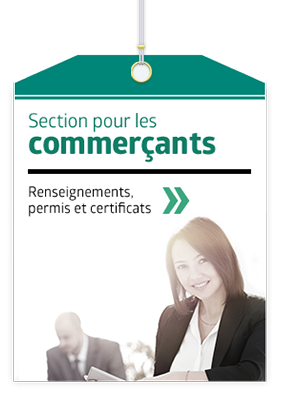 Section pour les commerçants